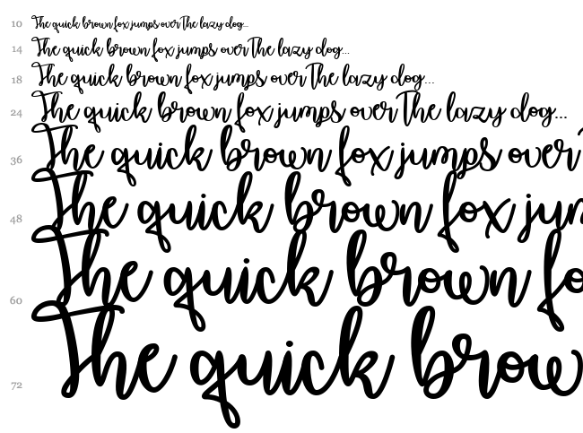 October Moon font waterfall